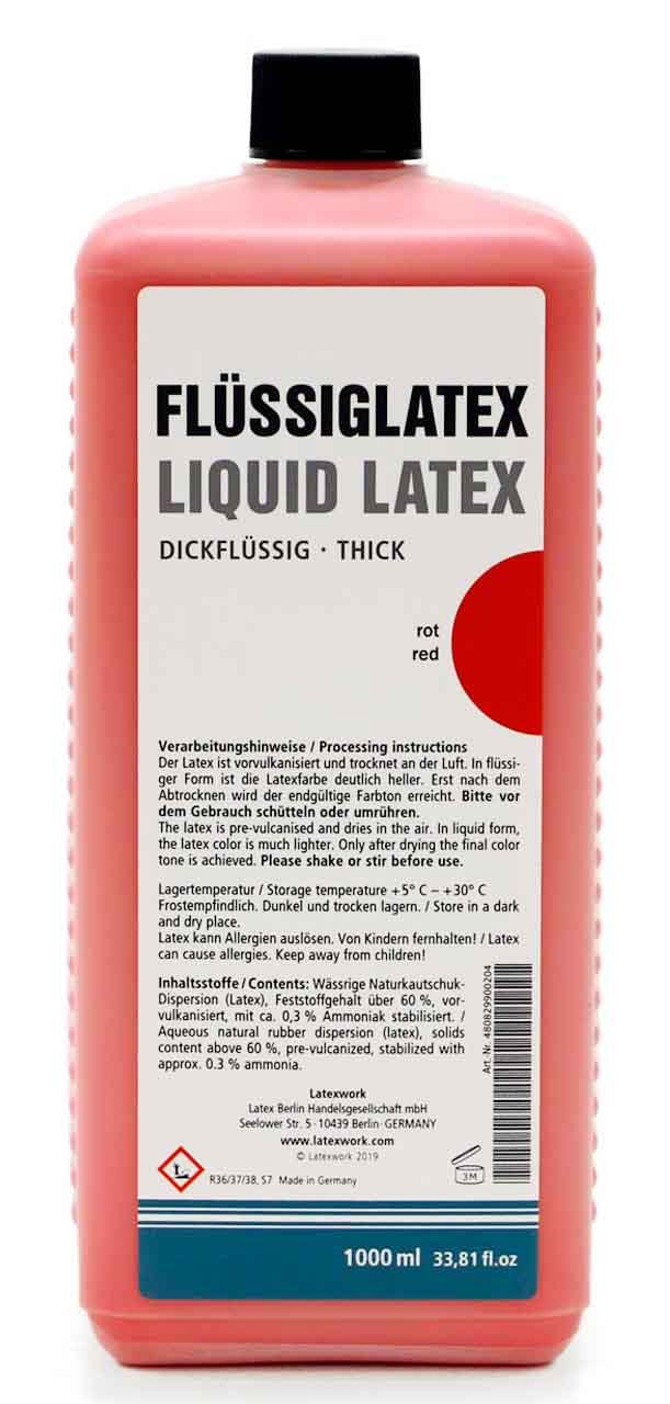 Flüssiglatex, dickflüssig, rot