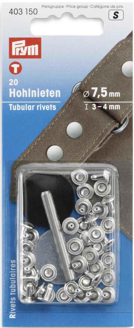 Prym tubular rivets 3-4 mm