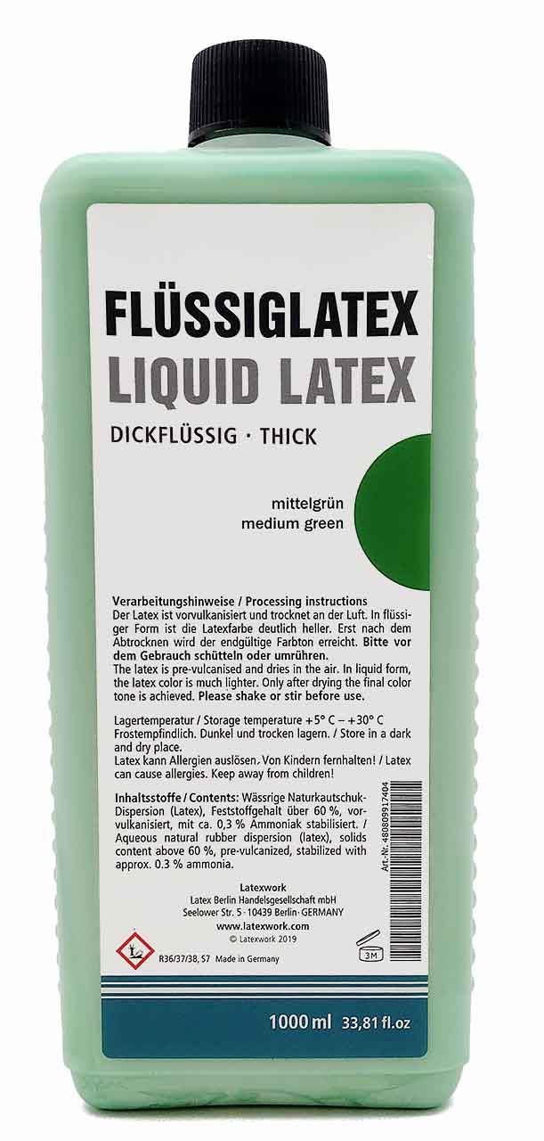 Flüssiglatex, dickflüssig, mittelgrün
