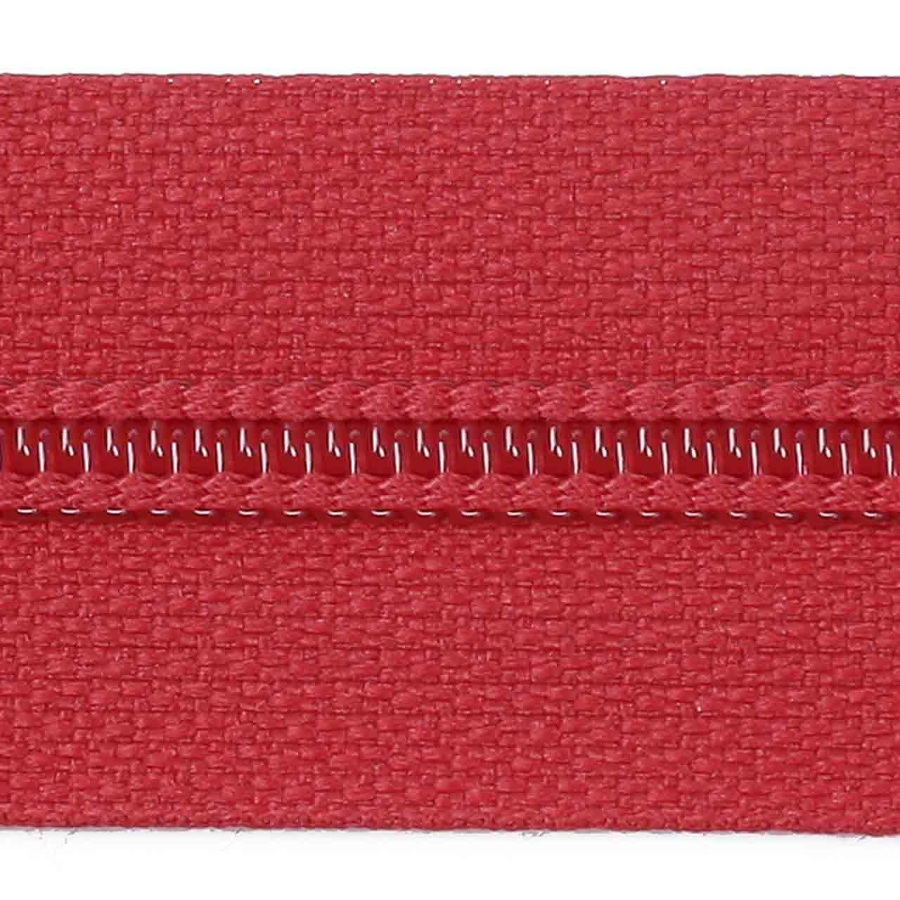 Zipper, price per linear meter, red