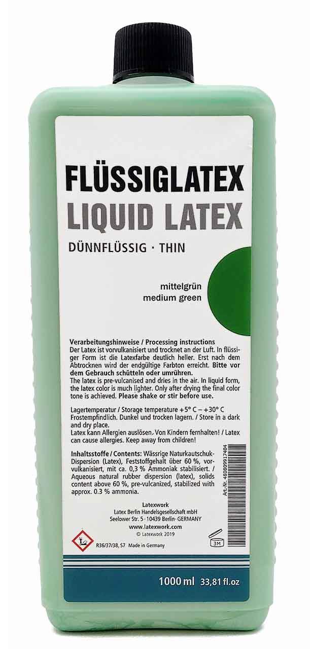 Flüssiglatex, dünnflüssig, mittelgrün